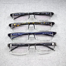 Load image into Gallery viewer, Spring Hinges Half Rimless Eyeglass Frames Rx able lightweight Myopia Glasses