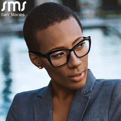 Occhiali quadrati anti-blu da donna lenti piatte montatura TR lenti trasparenti protezione degli occhi miopia occhiali da vista ottici