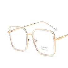 Load image into Gallery viewer, Square Anti Blue Light Glasses Women Metal Frame Glasses One Piece Transparent Eyeglasses Computer BlueLight Eyewear