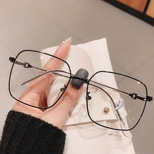 Carica l'immagine nel visualizzatore di Gallery, Occhiali da vista quadrati anti-luce blu per donna Occhiali da miopia per computer in lega di oro rosa elegante vintage con montatura trasparente