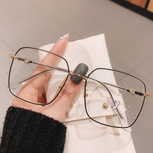 Carica l'immagine nel visualizzatore di Gallery, Occhiali da vista quadrati anti-luce blu per donna Occhiali da miopia per computer in lega di oro rosa elegante vintage con montatura trasparente