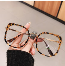 Load image into Gallery viewer, Square Anti-blue Light Eyeglasses Frames Women Alloy Oversized Black Pink Computer Eyewear Female Myopia Glasses Frame