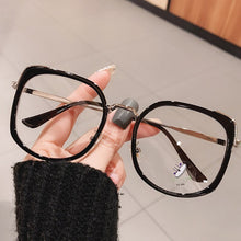 Load image into Gallery viewer, Square Anti-blue Light Eyeglasses Frames Women Alloy Oversized Black Pink Computer Eyewear Female Myopia Glasses Frame