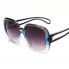 Load image into Gallery viewer, Square Big Frame Sunglasses Ladies Gradient Color Leopard Print Frame Hollow Temple Sunglasses Trend Men&#39;s Sunglasses