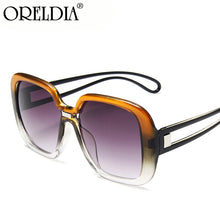 Load image into Gallery viewer, Square Big Frame Sunglasses Ladies Gradient Color Leopard Print Frame Hollow Temple Sunglasses Trend Men&#39;s Sunglasses