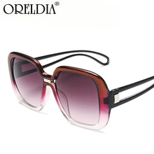 Load image into Gallery viewer, Square Big Frame Sunglasses Ladies Gradient Color Leopard Print Frame Hollow Temple Sunglasses Trend Men&#39;s Sunglasses