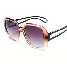 Load image into Gallery viewer, Square Big Frame Sunglasses Ladies Gradient Color Leopard Print Frame Hollow Temple Sunglasses Trend Men&#39;s Sunglasses
