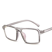 Load image into Gallery viewer, Square Black White Glasses frame for men women fake transparent eyeglasses Prescription Spectacles clear lens no degree