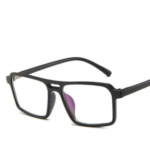 Square Black White Glasses frame for men women fake transparent eyeglasses Prescription Spectacles clear lens no degree