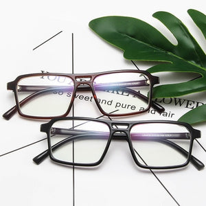 Square Black White Glasses frame for men women fake transparent eyeglasses Prescription Spectacles clear lens no degree
