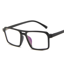 Load image into Gallery viewer, Square Black White Glasses frame for men women fake transparent eyeglasses Prescription Spectacles clear lens no degree
