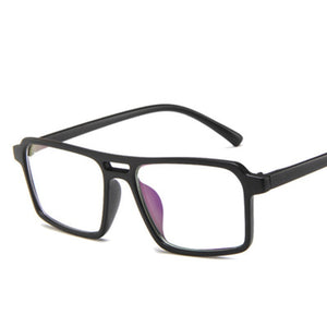 Square Black White Glasses frame for men women fake transparent eyeglasses Prescription Spectacles clear lens no degree