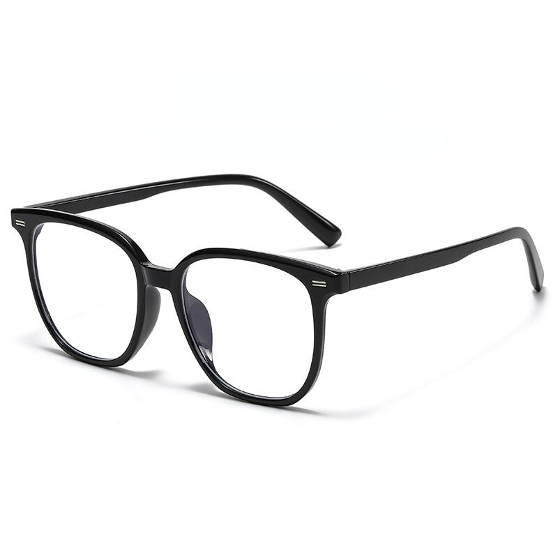 Square Blue Light Blocking Glasses Women Men Clear Lens Rivets Glass Frame Optical Spectacle Goggles Female Eyeglass