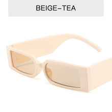 Carica l'immagine nel visualizzatore di Gallery, Occhiali da sole quadrati colorati Occhiali da sole da donna rettangolari da viaggio retrò firmati da uomo 