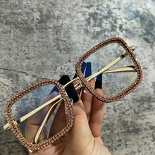 Load image into Gallery viewer, Square Diamond Sunglasses 2023 Anti-Blue Light Glasses Women  Brand Designer Rectangle Oculos De Sol Feminino