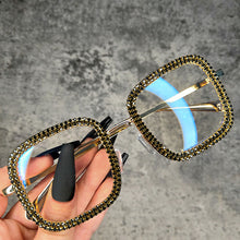 Load image into Gallery viewer, Square Diamond Sunglasses 2023 Anti-Blue Light Glasses Women  Brand Designer Rectangle Oculos De Sol Feminino