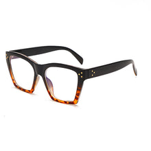 Carica l&#39;immagine nel visualizzatore di Gallery, Square Eyeglasses Woman Classic Leopard Large Frame Glasses Frame For Men Glasses Euro American Style  Eyewear