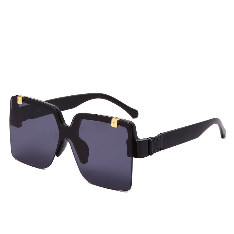 Square Flip Lens Sunglasses Women Men Oversized Gradient Shades Glasses Female  Brand Designer Eyewear UV400