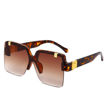 Load image into Gallery viewer, Square Flip Lens Sunglasses Women Men Oversized Gradient Shades Glasses Female  Brand Designer Eyewear UV400