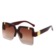 Load image into Gallery viewer, Square Flip Lens Sunglasses Women Men Oversized Gradient Shades Glasses Female  Brand Designer Eyewear UV400
