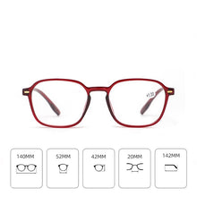 Load image into Gallery viewer, Square Frame Reading Glasses Men Women Oversized Frame High-definition Presbyopia Eyeglasses Diopter +1.0~+ 3.00