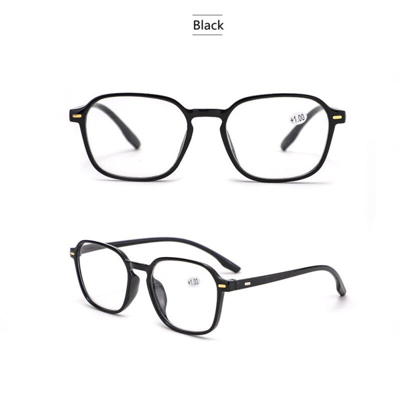 Square Frame Reading Glasses Men Women Oversized Frame High-definition Presbyopia Eyeglasses Diopter +1.0~+ 3.00