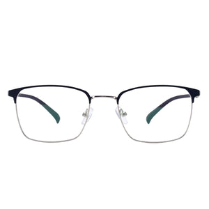 Square Full Rim Black Men And Women Metal And TR90 Temple Optical Spectacles Frame For Myopia Prescription Lenses