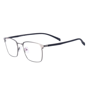 Square Full Rim Black Men And Women Metal And TR90 Temple Optical Spectacles Frame For Myopia Prescription Lenses