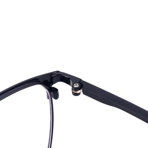 Square Full Rim Black Men And Women Metal And TR90 Temple Optical Spectacles Frame For Myopia Prescription Lenses