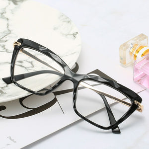 Square Glasses Frames For Women Transparent Cat Eye Sexy Frame Trending Style Brand Optical Computer Glasses