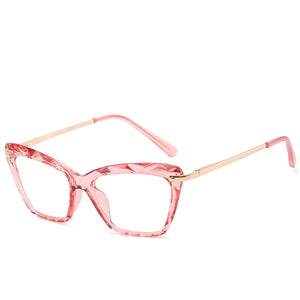 Square Glasses Frames For Women Transparent Cat Eye Sexy Frame Trending Style Brand Optical Computer Glasses