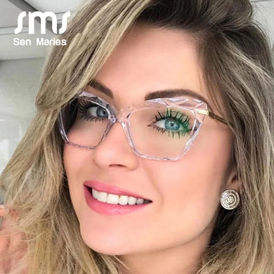 Square Glasses Frames Women Transparent Trendy Styles Brand Optical Computer Glasses Oculos De Grau Feminino Armacao