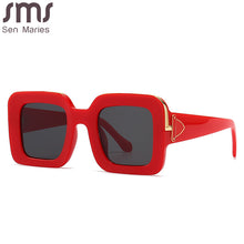 Load image into Gallery viewer, Square Gradient Sunglasses Women  Brand Black Red Sun Glasses Metal Clip Shades Eyewear Men Eyeglasses UV400