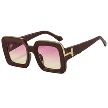 Load image into Gallery viewer, Square Gradient Sunglasses Women  Brand Black Red Sun Glasses Metal Clip Shades Eyewear Men Eyeglasses UV400