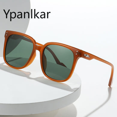 Square Polarized Sunglasses Women Oversized Sunglass Vintage Sun Glass Men Brand Design Eyewear UV400 Dark Green Shades