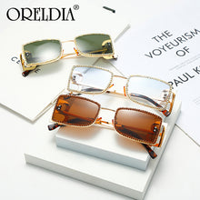 Load image into Gallery viewer, Square Rhinestone Sunglasses Ladies  Brand Designer Retro Sunglasses Oversized Men&#39;s Accessories Glasses UV400