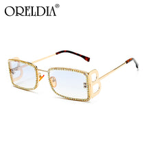 Load image into Gallery viewer, Square Rhinestone Sunglasses Ladies  Brand Designer Retro Sunglasses Oversized Men&#39;s Accessories Glasses UV400