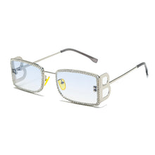 Load image into Gallery viewer, Square Rhinestone Sunglasses Ladies  Brand Designer Retro Sunglasses Oversized Men&#39;s Accessories Glasses UV400