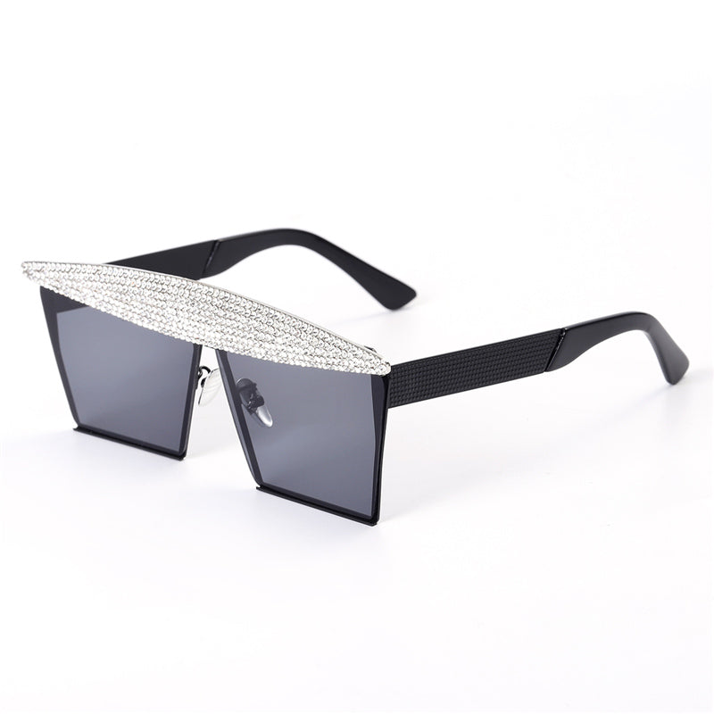 Square Rhinestones Sunglasses Women 2023  Mirror Steampunk Sun Glasses Men Eyewear Shades UV400 oculos glasses