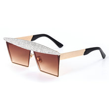 Load image into Gallery viewer, Square Rhinestones Sunglasses Women 2023  Mirror Steampunk Sun Glasses Men Eyewear Shades UV400 oculos glasses
