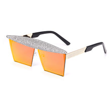 Load image into Gallery viewer, Square Rhinestones Sunglasses Women 2023  Mirror Steampunk Sun Glasses Men Eyewear Shades UV400 oculos glasses