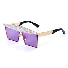 Load image into Gallery viewer, Square Rhinestones Sunglasses Women 2023  Mirror Steampunk Sun Glasses Men Eyewear Shades UV400 oculos glasses
