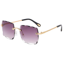 Load image into Gallery viewer, Square Rimless Sunglasses Women Vintage Gradient Sun Glasses  Brand Shades Cutting Lens Gafas De Sol Mujer 2023