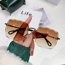 Load image into Gallery viewer, Square Rimless Sunglasses Women Vintage Gradient Sun Glasses  Brand Shades Cutting Lens Gafas De Sol Mujer 2023