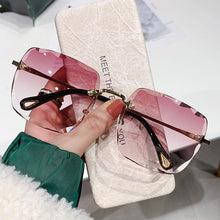 Load image into Gallery viewer, Square Rimless Sunglasses Women Vintage Gradient Sun Glasses  Brand Shades Cutting Lens Gafas De Sol Mujer 2023