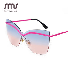 Load image into Gallery viewer, Square Sun Glasses Women Big Frames Cat Eye Sunglasses For Female Sunglasses Men Ladies Vintage Sun Glasses UV400