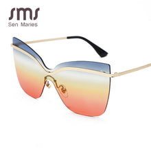 Load image into Gallery viewer, Square Sun Glasses Women Big Frames Cat Eye Sunglasses For Female Sunglasses Men Ladies Vintage Sun Glasses UV400