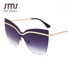 Load image into Gallery viewer, Square Sun Glasses Women Big Frames Cat Eye Sunglasses For Female Sunglasses Men Ladies Vintage Sun Glasses UV400