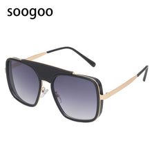 Load image into Gallery viewer, Square Sunglasses Men 2023 Trendy Mechanical Big Frame Sun Glasses  Brand Designer Eyeglasses UV400 Lunettes