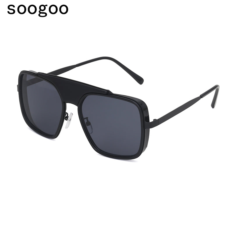 Square Sunglasses Men 2023 Trendy Mechanical Big Frame Sun Glasses  Brand Designer Eyeglasses UV400 Lunettes